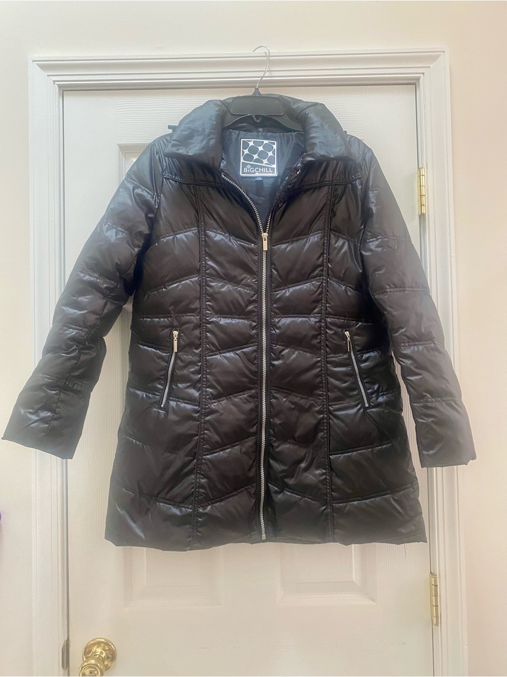 Big Chill Black Long Quilted Puffer Jacket